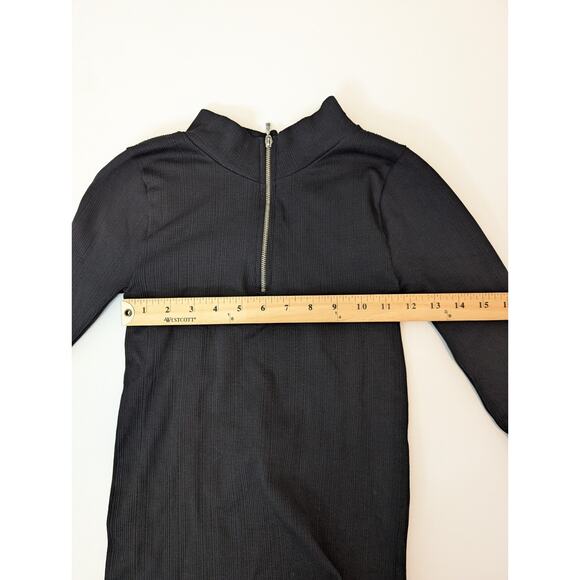 FREE PEOPLE Movement Womens SLAY Top Long Sleeve Quarter Zip Black Size M/L - Picture 8 of 11